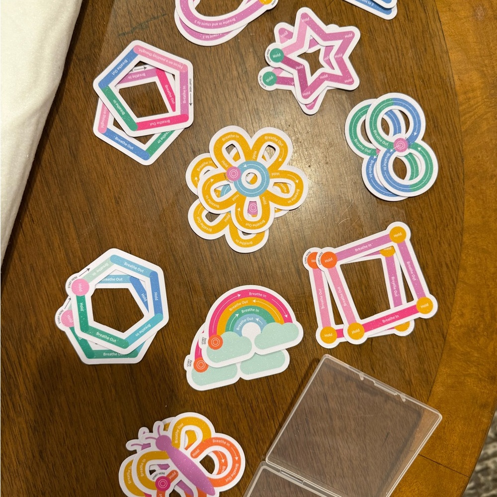 mindfulness calming sensory stickers - great Valentine’s Day gifts!